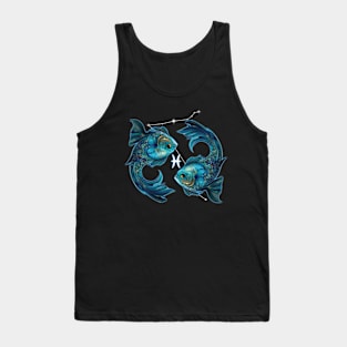 Pisces Zodiac Sign Astrology February March Birthday Tank Top